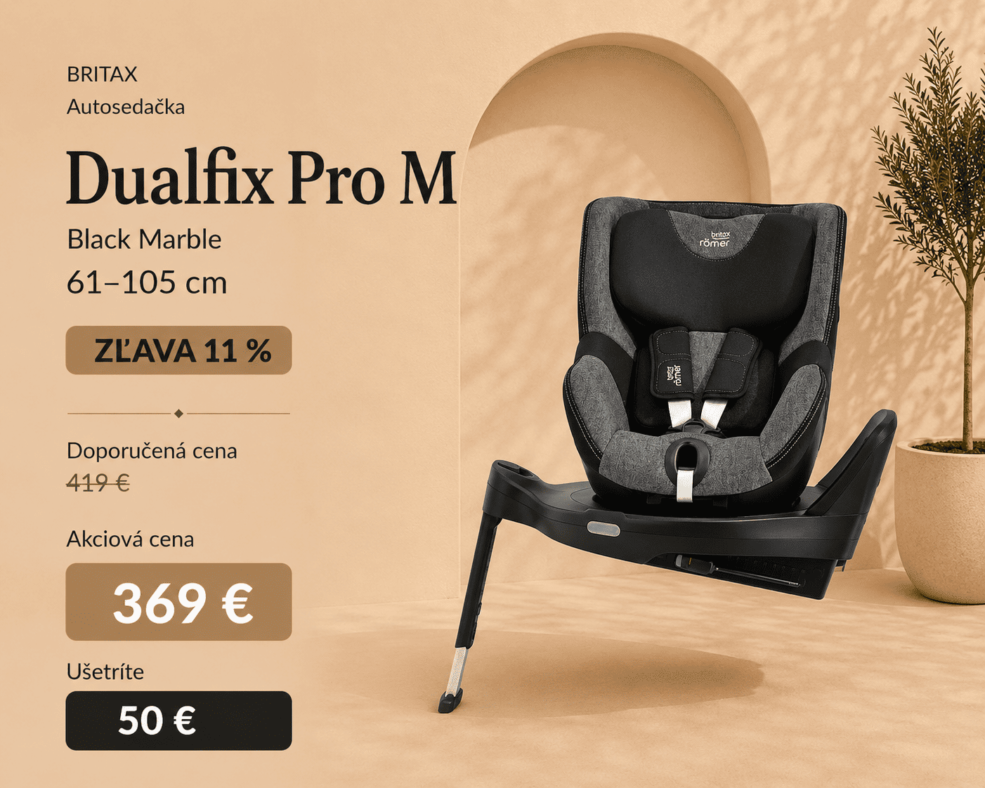 Britax Autosedačka Dualfix Pro M Black Marble